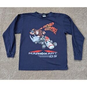 Mario Kart DS Shirt Youth Large Nintendo 2005 Road Warriors Mario Donkey Kong